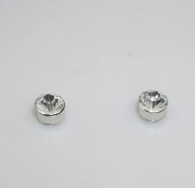 Diamond magnetic earrings set