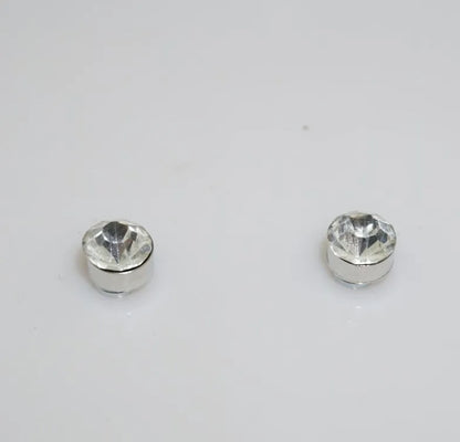 Diamond magnetic earrings set